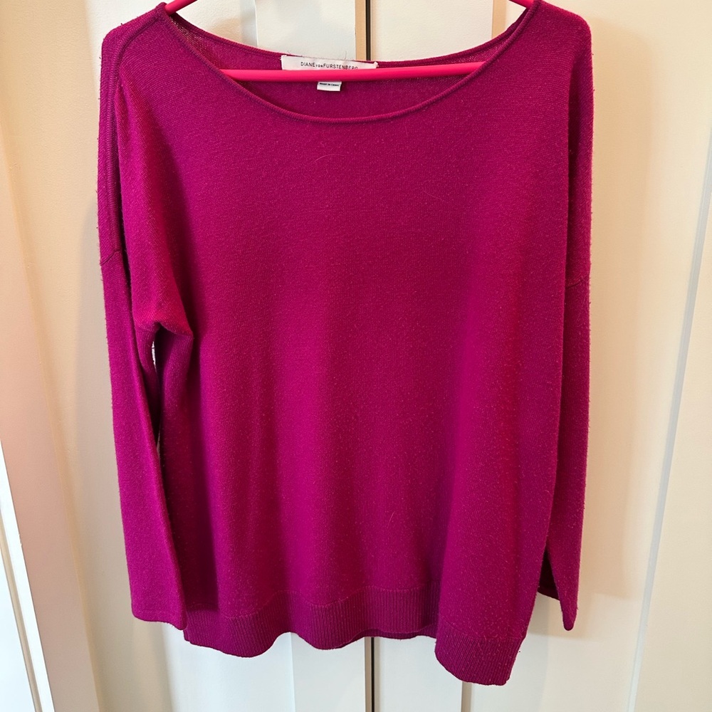 Diane Von Furstenburg Fuchsia Sweater